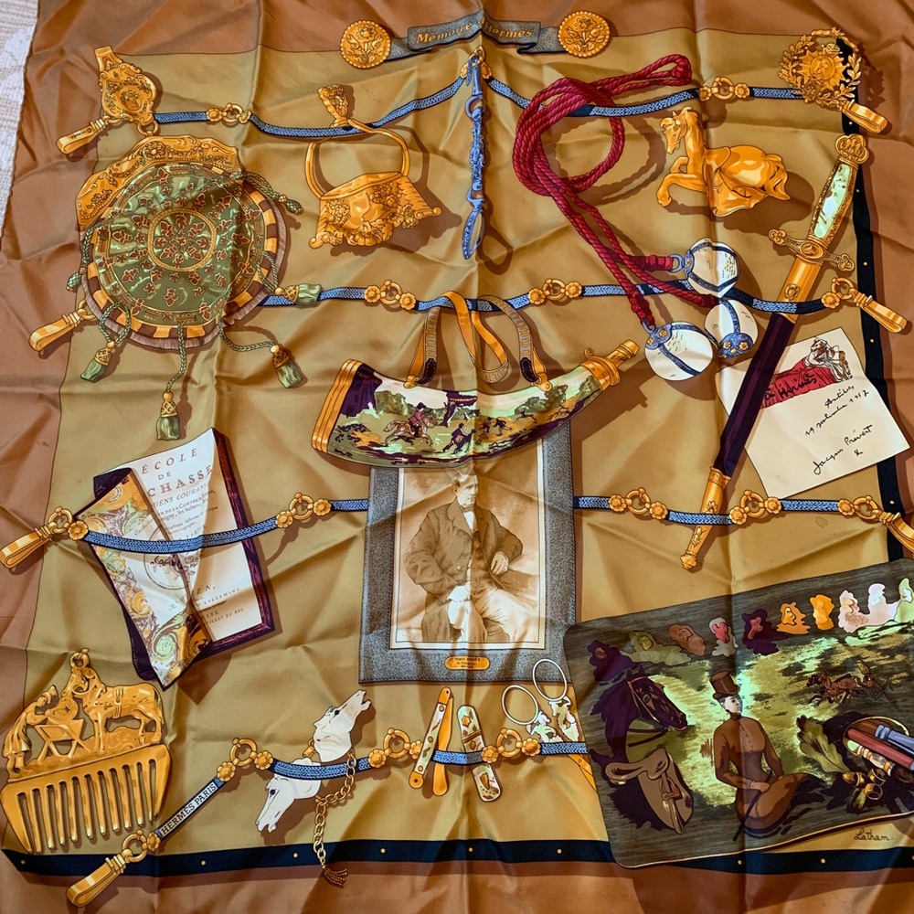 Hermes silk scarf 34x34. Excellent condition